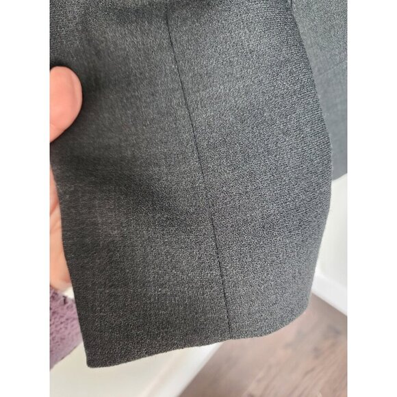 F Carriere Sandra Angelozzi SZ 42 100% Wool Dark Gray Lined Blazer  Woolmark - Picture 9 of 9